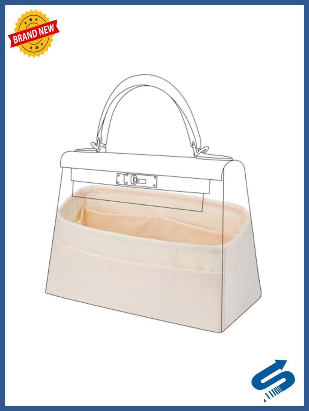 Handbag Organizer Insert - Silk Purse Organizer Luxury Tote Insert